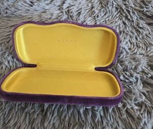 Gucci Vibrant Purple and Yellow Glasses Case